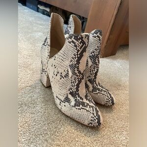 Steve Madden snake skin booties